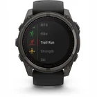 Viedpulkstenis Garmin fenix 8 51mm Solar Sapphire Carbon Grey DLC Titanium with Black/Pebble Grey