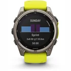 Viedpulkstenis Garmin fenix 8 51mm Solar Sapphire Titanium with Amp Yellow/Graphite silicone band