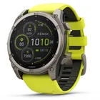 Viedpulkstenis Garmin fenix 8 51mm Solar Sapphire Titanium with Amp Yellow/Graphite silicone band
