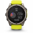 Viedpulkstenis Garmin fenix 8 51mm Solar Sapphire Titanium with Amp Yellow/Graphite silicone band