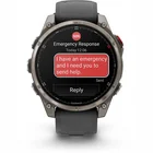 Viedpulkstenis Garmin fenix 8 Pro 47mm AMOLED Sapphire Titan Gray with Black silicone band