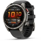 Viedpulkstenis Garmin fenix 8 Pro 47mm AMOLED Sapphire Titan Gray with Black silicone band