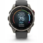 Viedpulkstenis Garmin fenix 8 Pro 47mm AMOLED Sapphire Titan Gray with Black silicone band
