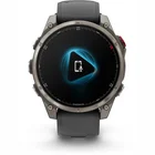 Viedpulkstenis Garmin fenix 8 Pro 47mm AMOLED Sapphire Titan Gray with Black silicone band
