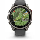 Viedpulkstenis Garmin fenix 8 Pro 47mm AMOLED Sapphire Titan Gray with Black silicone band