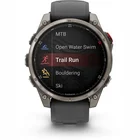 Viedpulkstenis Garmin fenix 8 Pro 47mm AMOLED Sapphire Titan Gray with Black silicone band