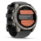 Viedpulkstenis Garmin fenix 8 Pro 51mm AMOLED Sapphire Titan Gray with Black silicone band