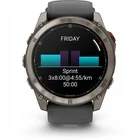 Viedpulkstenis Garmin fenix 8 Pro 51mm AMOLED Sapphire Titan Gray with Black silicone band