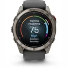 Viedpulkstenis Garmin fenix 8 Pro 51mm AMOLED Sapphire Titan Gray with Black silicone band