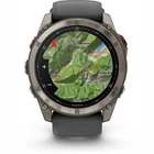 Viedpulkstenis Garmin fenix 8 Pro 51mm AMOLED Sapphire Titan Gray with Black silicone band