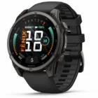 Viedpulkstenis Garmin fenix 9 47mm Carbon Gray DLC Titanium with Black Silicone Band