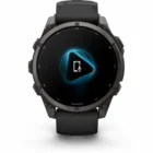 Viedpulkstenis Garmin fenix 9 47mm Carbon Gray DLC Titanium with Black Silicone Band