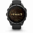 Viedpulkstenis Garmin fenix 9 47mm Carbon Gray DLC Titanium with Black Silicone Band