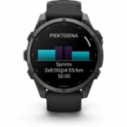 Viedpulkstenis Garmin fenix 9 47mm Carbon Gray DLC Titanium with Black Silicone Band