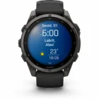 Viedpulkstenis Garmin fenix 9 47mm Carbon Gray DLC Titanium with Black Silicone Band