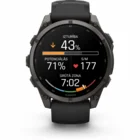 Viedpulkstenis Garmin fenix 9 47mm Carbon Gray DLC Titanium with Black Silicone Band