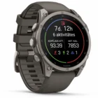 Viedpulkstenis Garmin fenix 9 47mm Titanium with Pebble Gray Silicone Band