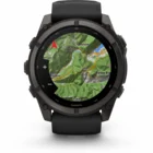 Viedpulkstenis Garmin fenix 9 51mm Carbon Gray DLC Titanium with Black Silicone Band