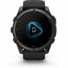 Viedpulkstenis Garmin fenix 9 51mm Carbon Gray DLC Titanium with Black Silicone Band