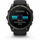 Viedpulkstenis Garmin fenix 9 51mm Carbon Gray DLC Titanium with Black Silicone Band
