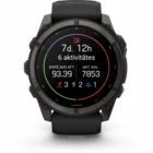Viedpulkstenis Garmin fenix 9 51mm Carbon Gray DLC Titanium with Black Silicone Band