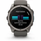 Viedpulkstenis Garmin fenix 9 51mm Titanium with Pebble Gray Silicone Band