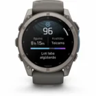 Viedpulkstenis Garmin fenix 9 51mm Titanium with Pebble Gray Silicone Band