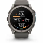 Viedpulkstenis Garmin fenix 9 51mm Titanium with Pebble Gray Silicone Band