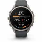 Viedpulkstenis Garmin fenix 9 PRO 47mm inReach Titanium with Graphite/Black Silicone Band