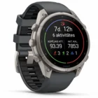 Viedpulkstenis Garmin fenix 9 PRO 47mm inReach Titanium with Graphite/Black Silicone Band