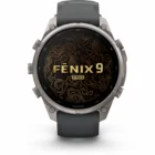 Viedpulkstenis Garmin fenix 9 PRO 47mm inReach Titanium with Graphite/Black Silicone Band