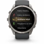 Viedpulkstenis Garmin fenix 9 PRO 51mm inReach Titanium with Graphite/Black Silicone Band