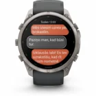 Viedpulkstenis Garmin fenix 9 PRO 51mm inReach Titanium with Graphite/Black Silicone Band