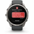 Viedpulkstenis Garmin fenix 9 PRO 51mm inReach Titanium with Graphite/Black Silicone Band