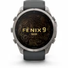 Viedpulkstenis Garmin fenix 9 PRO 51mm inReach Titanium with Graphite/Black Silicone Band