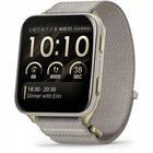 Viedpulkstenis Garmin Venu X1 Soft Gold with Titanium Caseback and French Grey Nylon Band