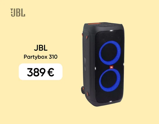 Bezvadu skaļrunis JBL Partybox 310, 389 eur
