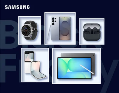 Samsung viedpulkstenis, televons, austiņas, salokāms telefons un planšete