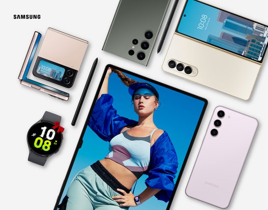 Pērc Samsung S23+, S23 Ultra, Flip4, Fold4  vaiTab S8 un saņem dāvanā Galaxy Watch 5