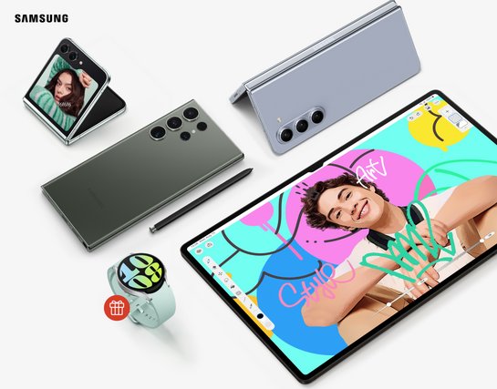 Pērc S23 Ultra, Tab S9, Fold5 vai Flip5 un saņem Galaxy Watch6 dāvanā!