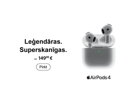 AirPods4 - Labāks skanējums, uzlaboti mikrofoni un vēl ..