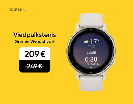 Balts viedpulkstenis Garmin Vivoactive 5, 219 eur